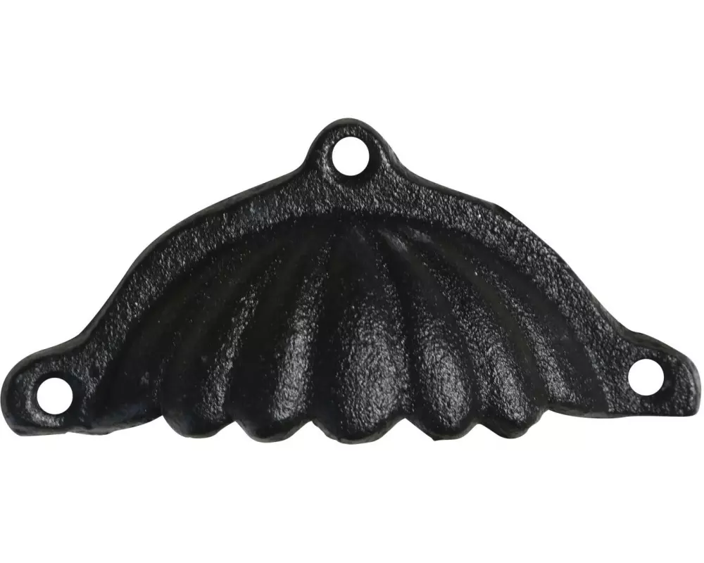 Chic Antique Möbelgriff mit Rillen 5 x 12 cm, antik Schwarz