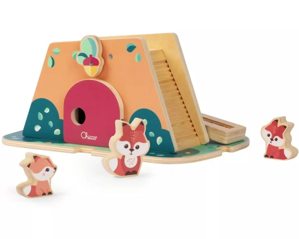 Chicco Steckspiel My Wood Friends – Der Fuchsbau