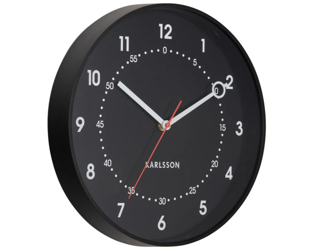 KARLSSON Wanduhr Fresco 31.5 cm, Black