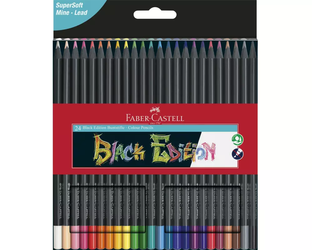 Faber-Castell Farbstifte Black Edition 24 Stück