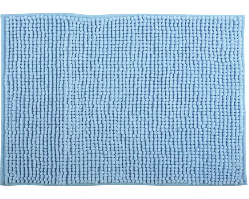 MSV Badteppich Chenille 40 x 60 cm, Hellblau
