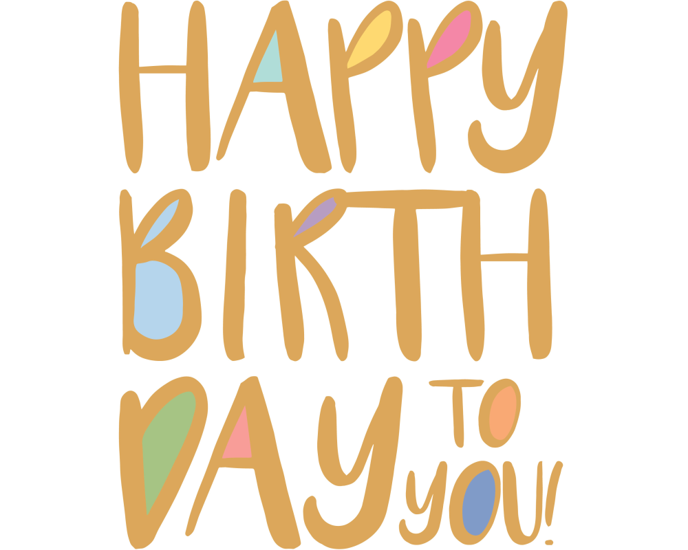 ABC Geburtstagskarte A4 53941 Happy Birthday to you