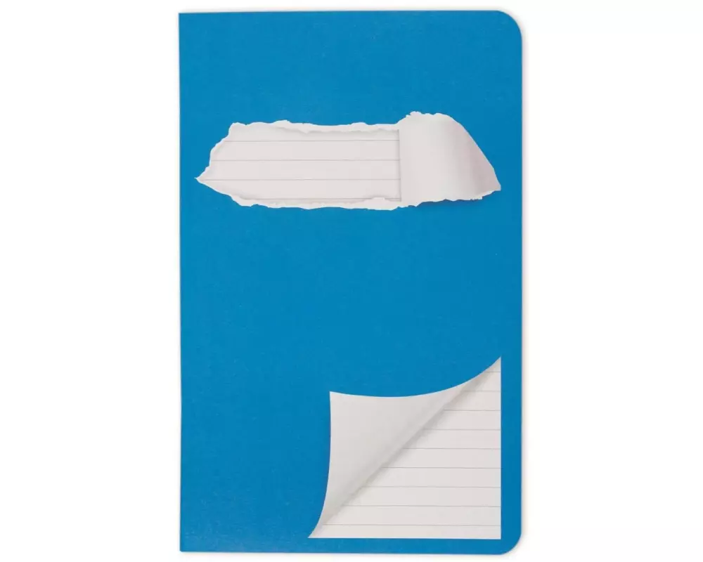 ELCO Schulheft 11 x 17.5 cm, Liniert, Blau/Weiss