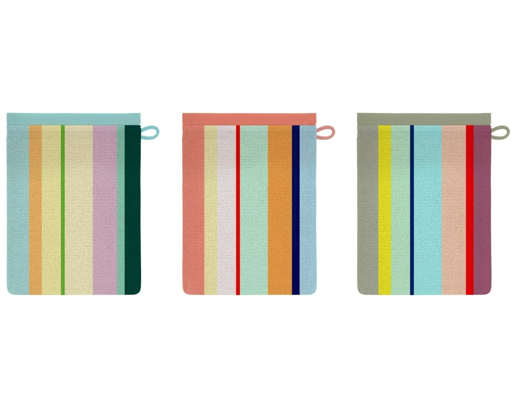 Remember Waschlappen Nizza 3 Stück, 16 x 22 cm, Mehrfarbig