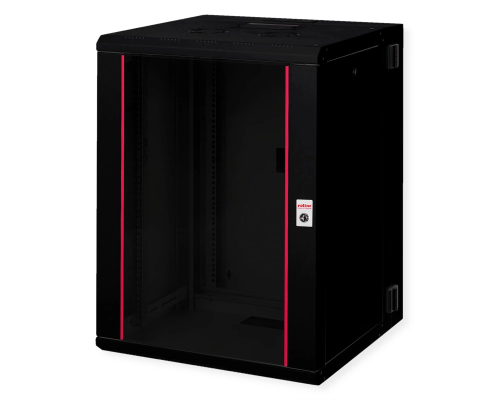 ROLINE 19-Zoll Wandgehäuse Pro 16 HE, 600x600 BxT zweiteilig schwenkbar schwarz