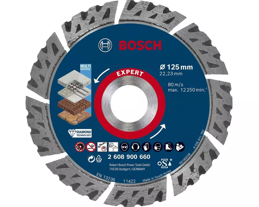 Bosch Professional Diamanttrennscheibe EXPERT MultiMaterial, 115 mm