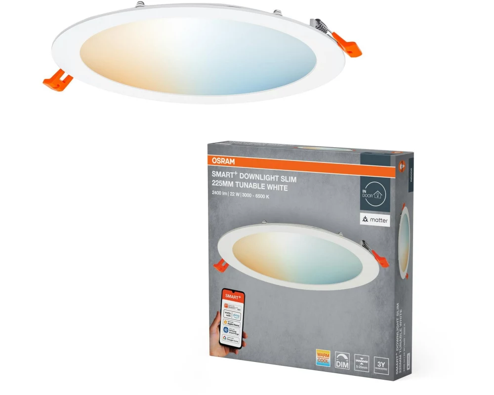 OSRAM Einbauleuchte SMART+ Matter Recess Slim 225 mm, TW