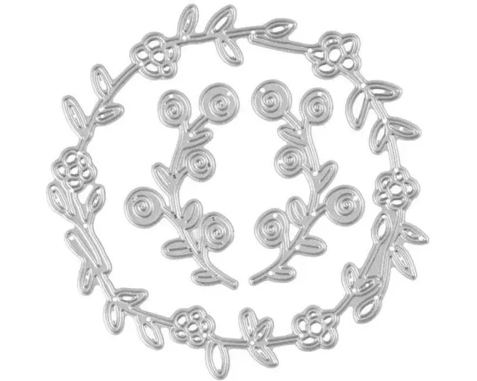 Creativ Company Stanzschablone 10.2 x 10 cm, Blumenkranz