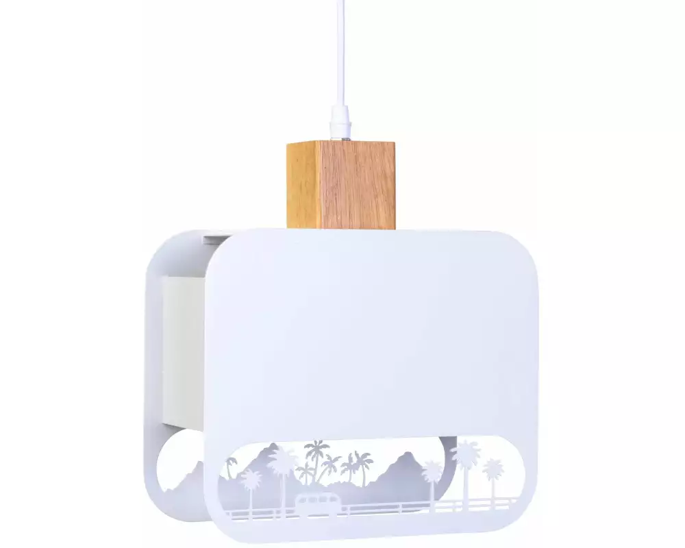 Illurbana Pendelleuchte Straight Camper 45 1x E27, Weiss