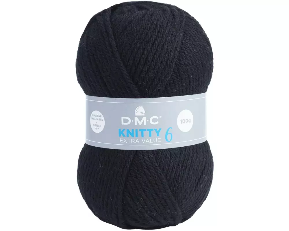 DMC Wolle Knitty 6 Schwarz