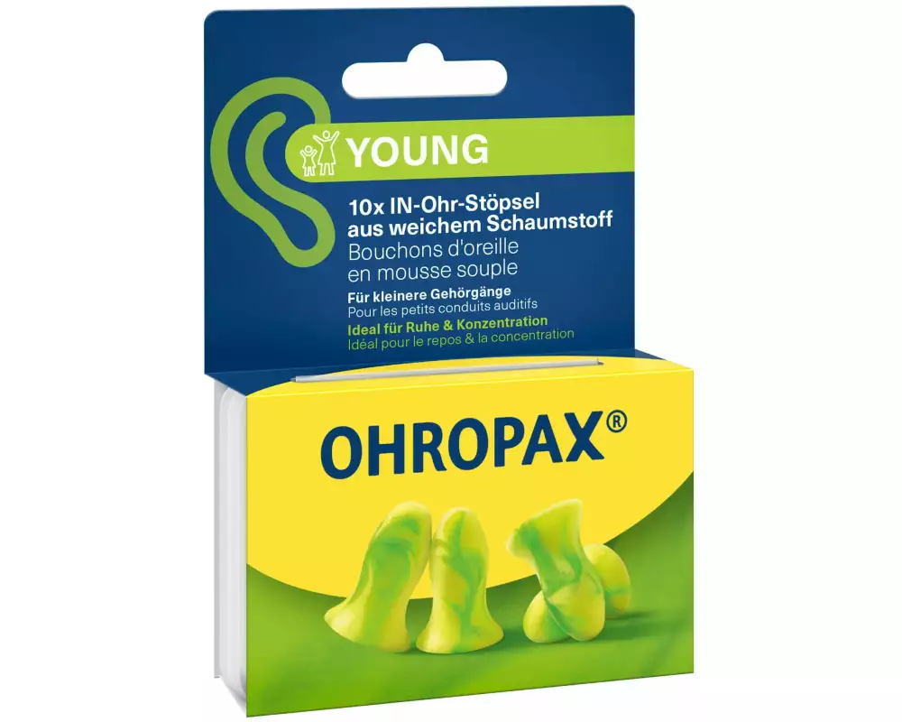 Ohropax Ohrstöpsel Young Schaumstoff 10 Stück
