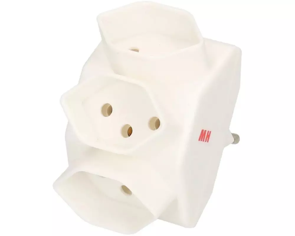 Max Hauri Mehrfachstecker 3, Weiss