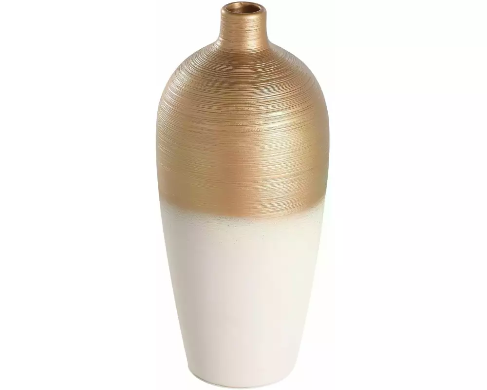 EGLO Vase Saryksu 28 cm, Gold/Weiss