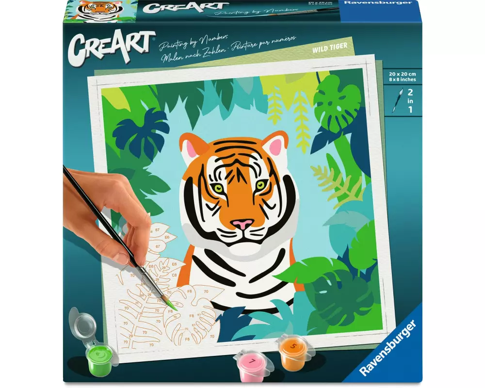 Ravensburger Malen nach Zahlen CreArt Wilder Tiger 20.00 x 20.00 cm