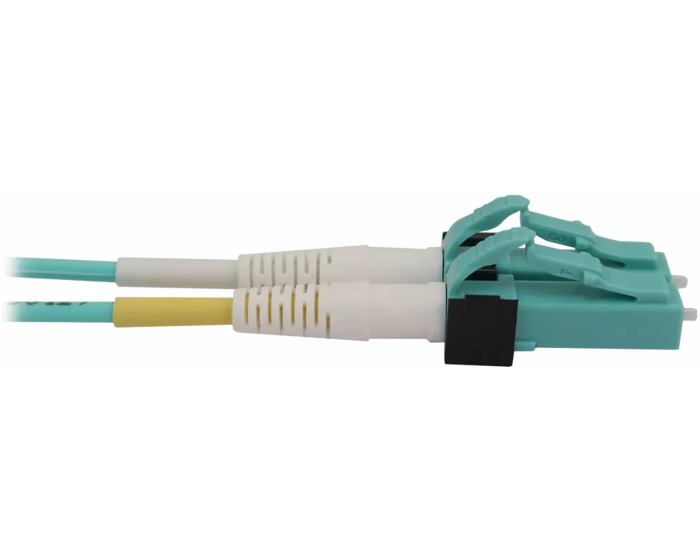 EATON TRIPPLITE 40/100G, Multimode, 50/125, OM4, Optic Cable, 12F, MTP/MPO-PC to 4x Duplex, LC/PC, F/M, LSZH, Magenta, 5m 16.4ft.