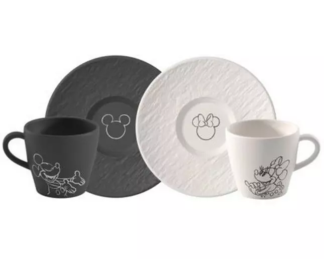 Villeroy & Boch Manufacture Rock – Mickey Mouse Kaffeetasse, 4-teilig