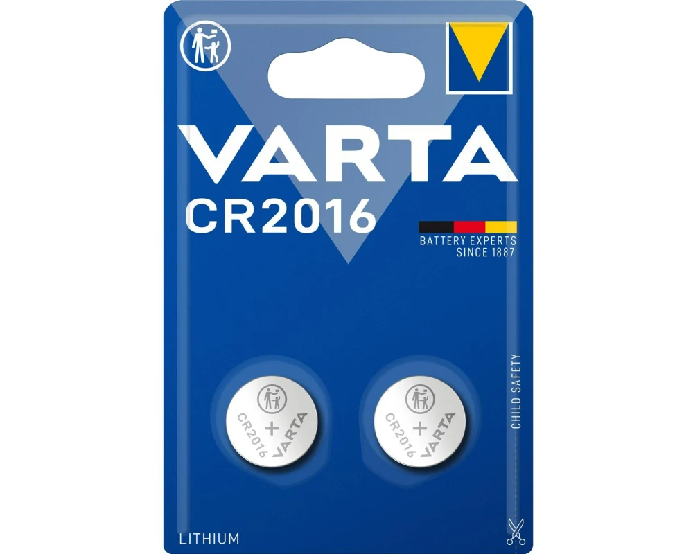 Varta Knopfzelle CR2016 , 2 Stück