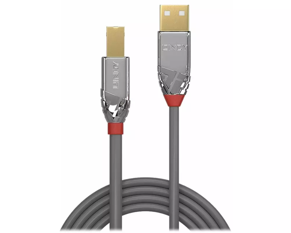 LINDY Cromo Line USB Cable, USB 2.0, USB/A-USB/B M-M, 3m