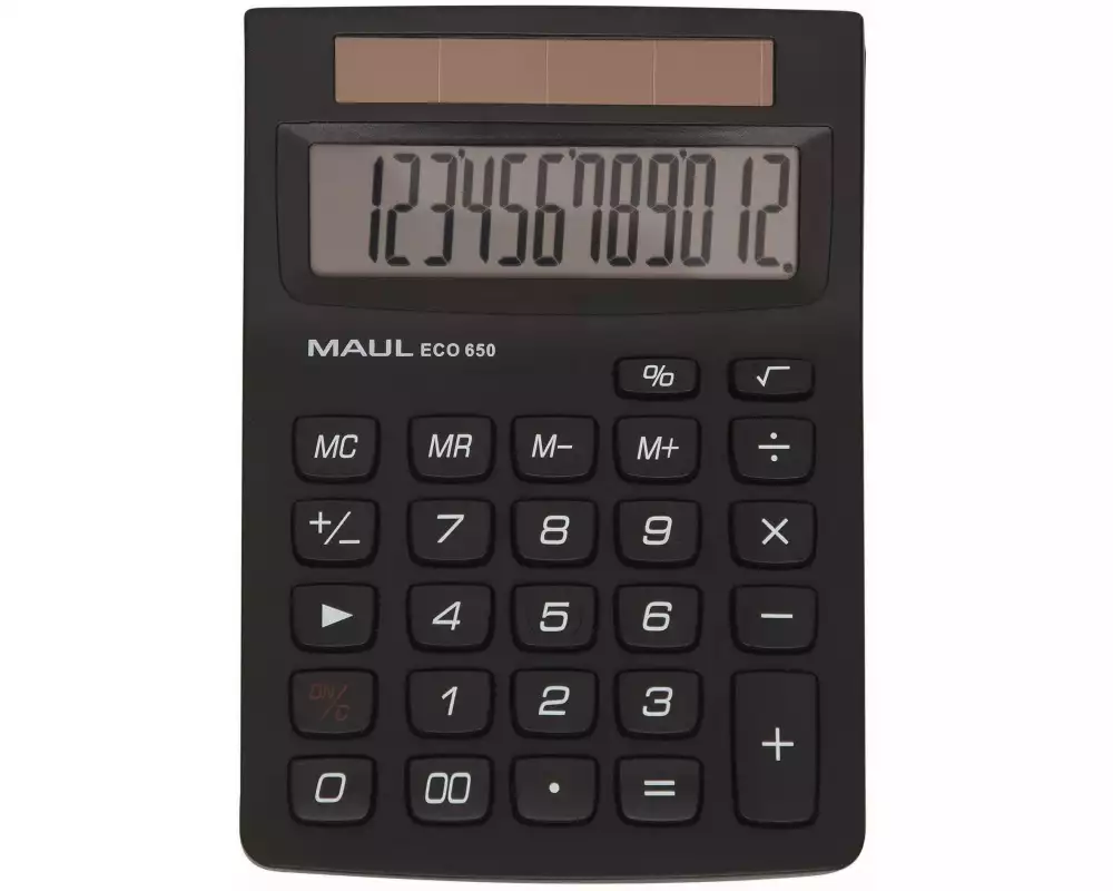 Maul Taschenrechner ECO 650, 12 Stellen, Schwarz