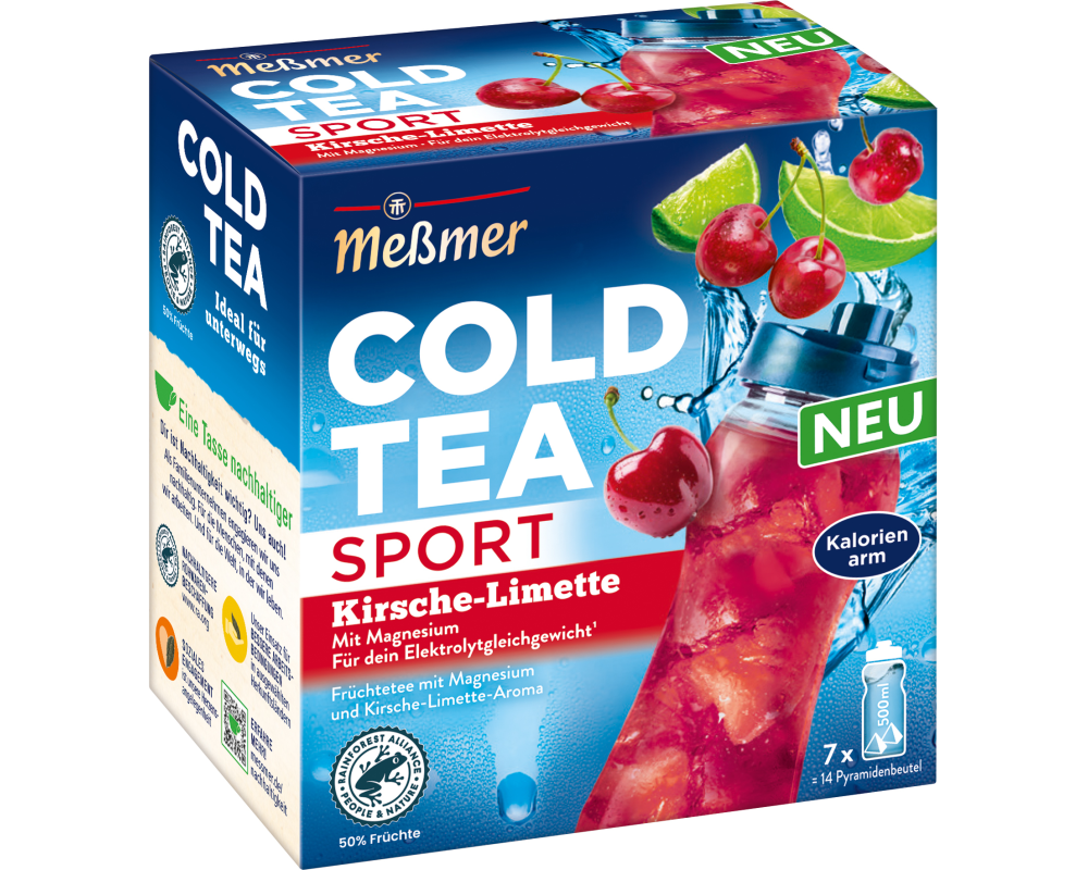 MESSMER Cold Tea Sport Kirsche Limette 10870700 Beutel 2.75g, 14 Stk.