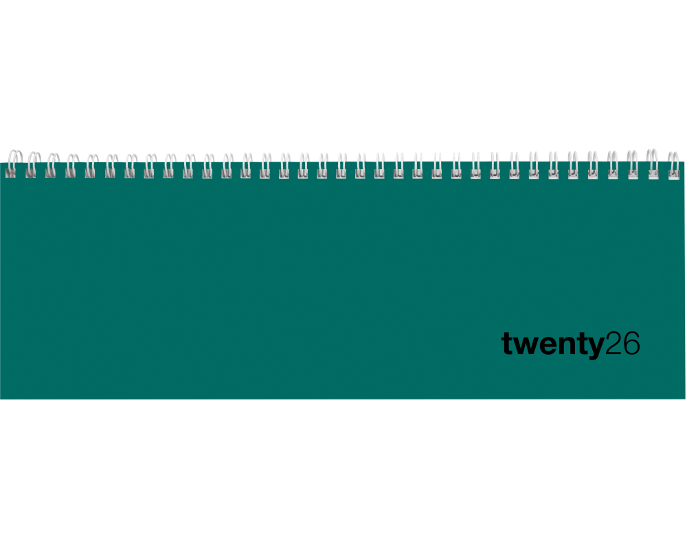 BIELLA Pultkalender Colorful 2026 888377090026U 1W/2S petrol ML 29.7x10.5cm