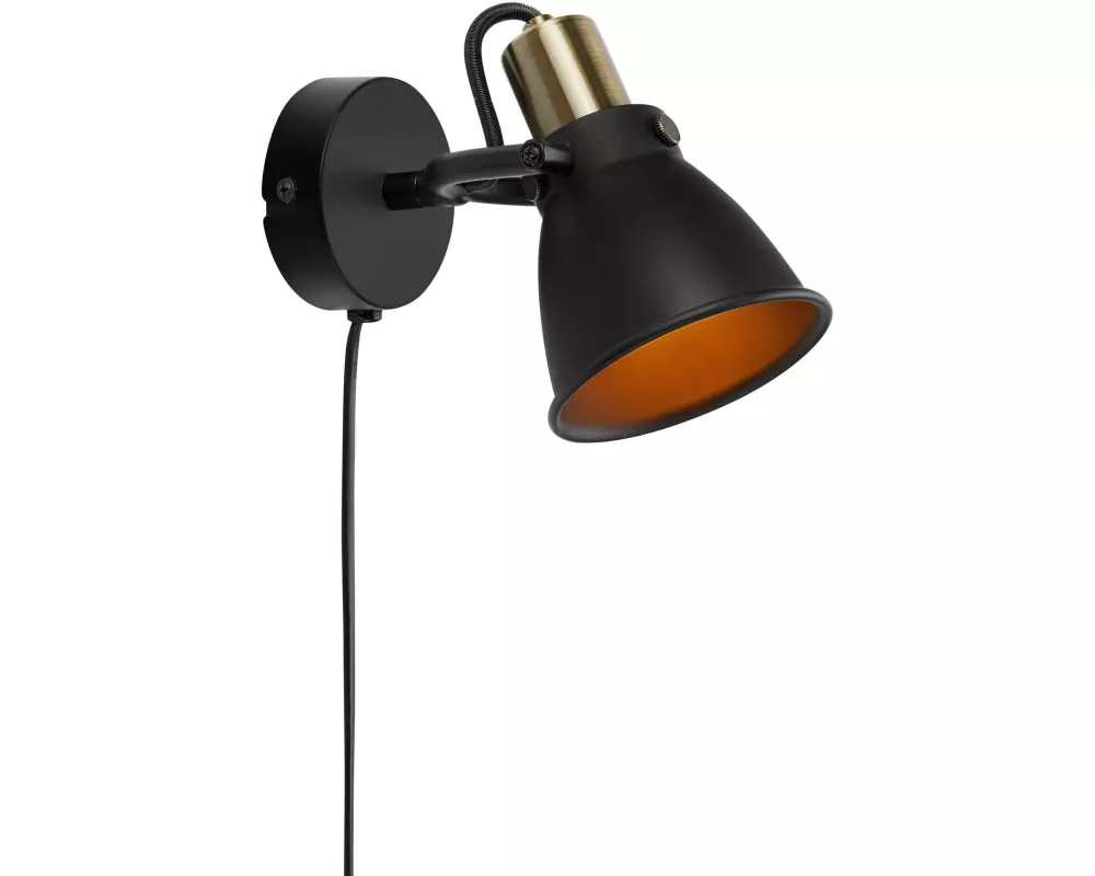 Markslöjd Wandleuchte Alton 1L 1x E14, Schwarz