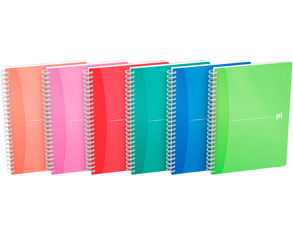 OXFORD Spiralbuch MyColours A5 100104780 liniert 7mm, 90g, 90BL 5 Stk
