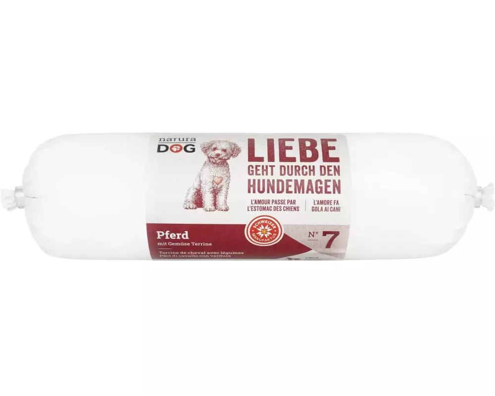 naturaDog Nassfutter Pferd mit Gemüse Terrine, 400 g