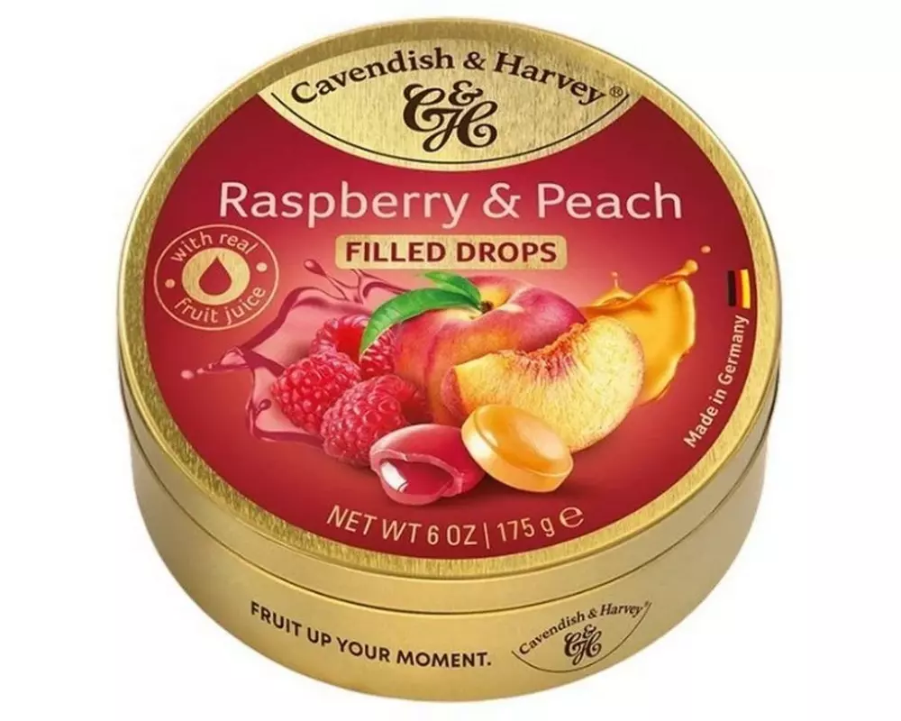 Cavendish & Harvey Rasperry & Peach Drops 175 g