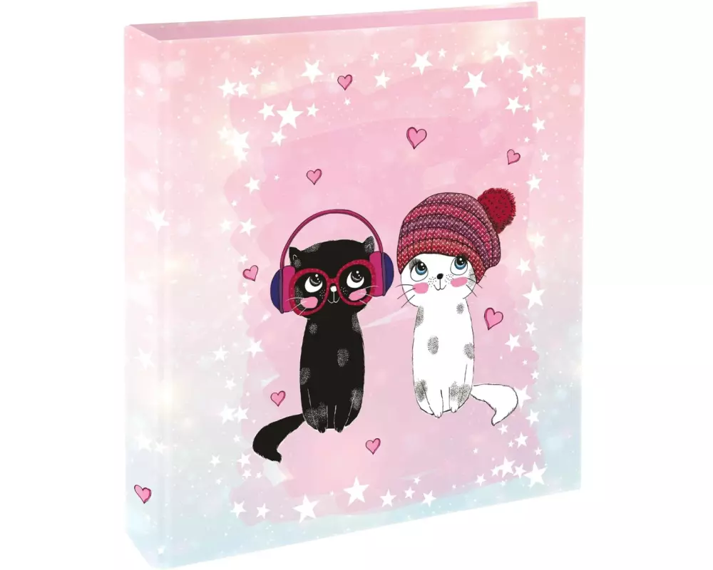 Goldbuch Ordner Music for Cats 8 cm, Rosa