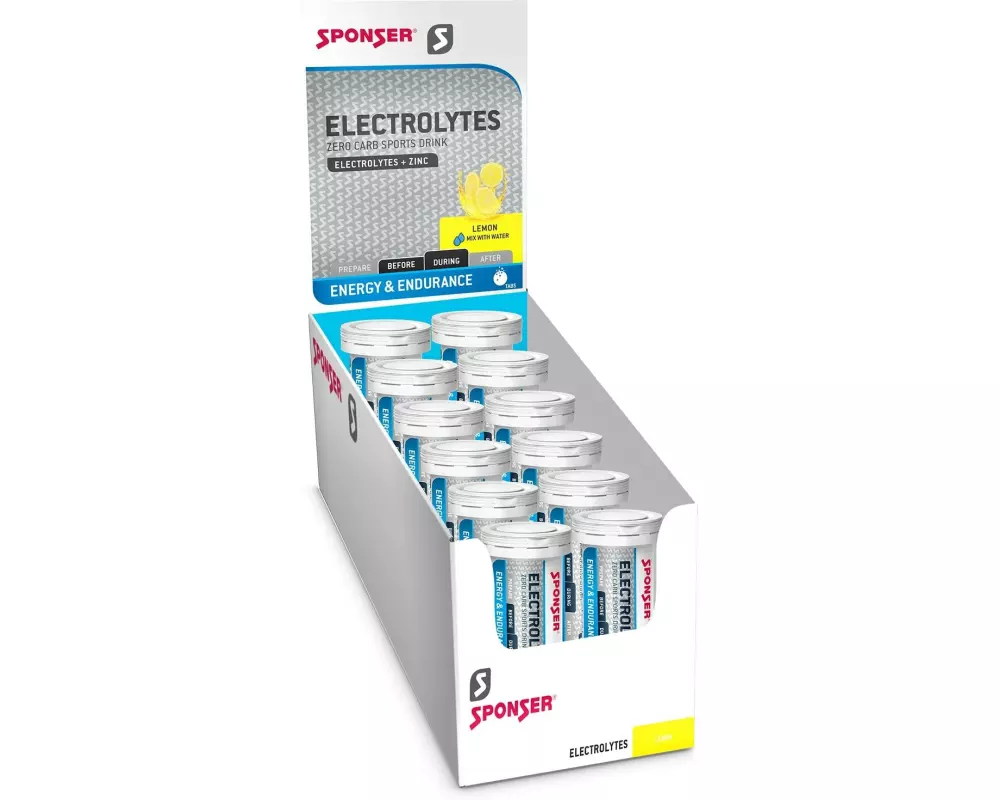 Sponser Electrolytes Tabs Lemon, 12 Röhrchen