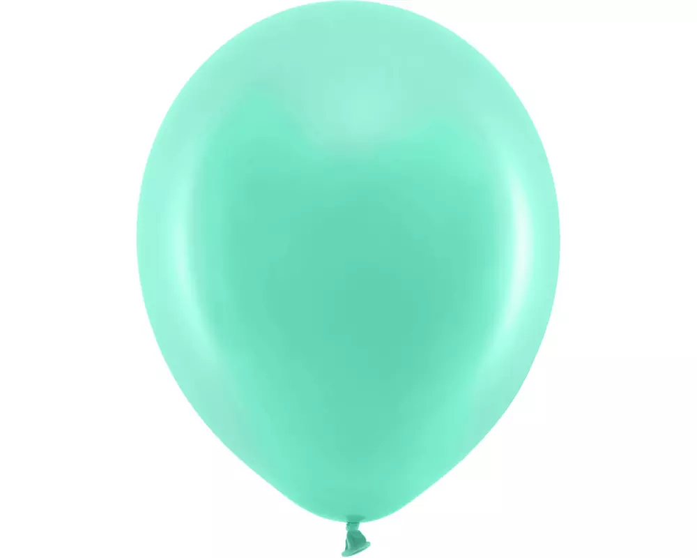 Partydeco Luftballon Uni Rainbow Pastel 10 Stück, Mint, Ø 30 cm