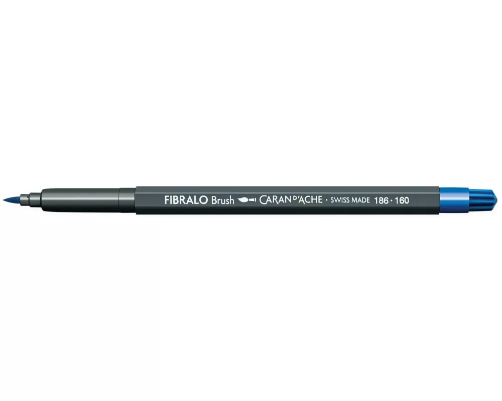 Caran d'Ache Filzstift Fibralo Brush Kobaltblau, 1 Stück