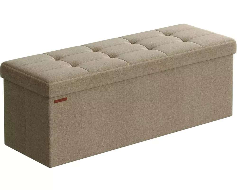 Songmics Sitztruhe Ottomane 110 x 38 cm, Beige