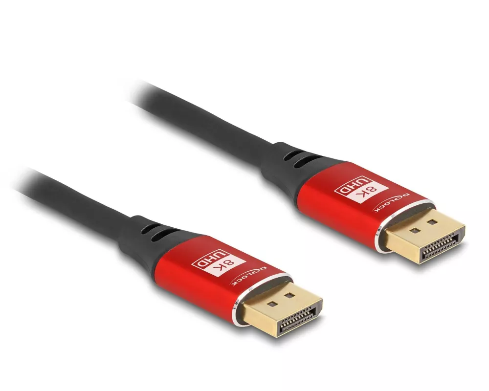 Delock Kabel 8K 60 Hz DisplayPort - DisplayPort, 3 m, Rot