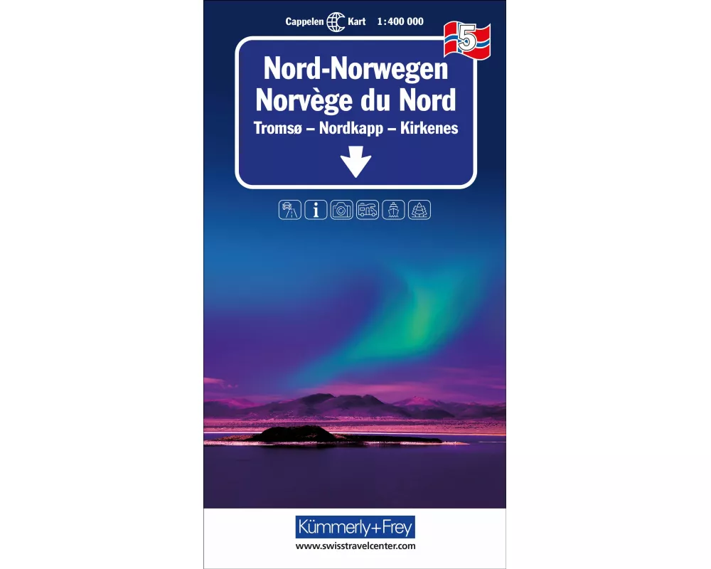 Kümmerly+Frey Regional-Strassenkarte 5 Nord-Norwegen 1:400.000