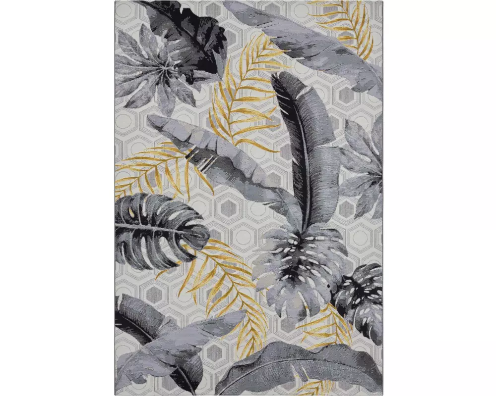 Hanse Home Teppich Gold Leaves 80 cm x 165 cm, Mehrfarbig