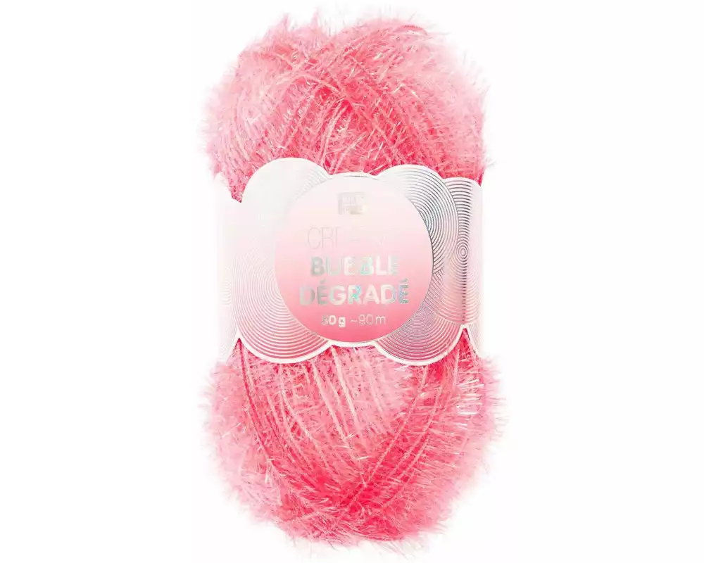Rico Design Wolle Creative Bubble Dégradé 50 g / 90 m, Neonpink