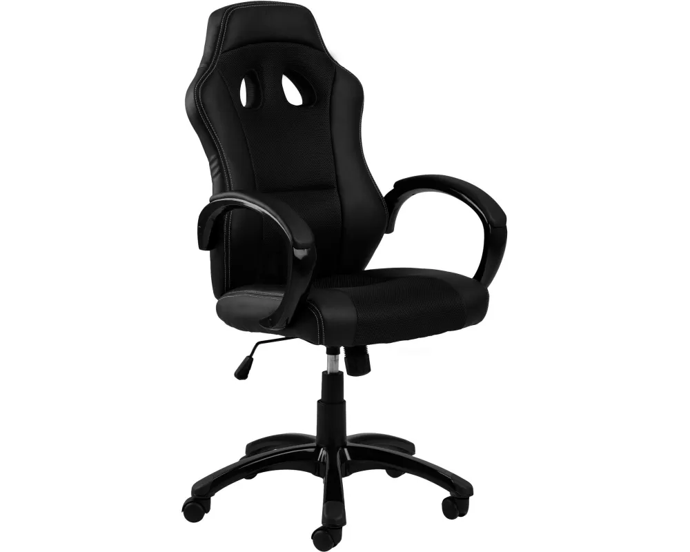 AC Design Bürostuhl Race, mit Polsterrücken und Armlehnen, Schwarz