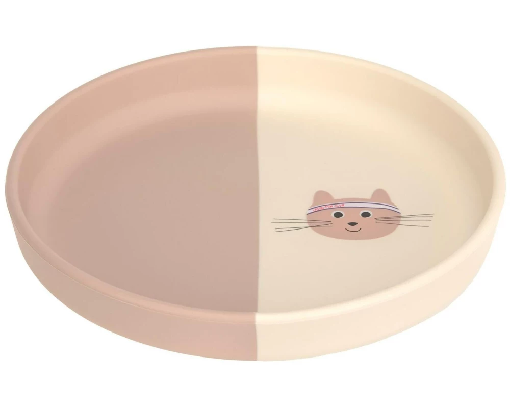 Lässig Kinderteller Tiny Team Cat Braun/Beige