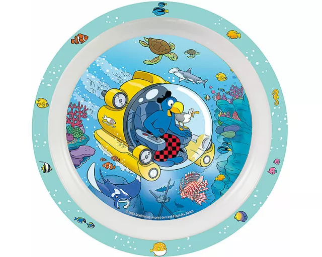 Globi Melamin Teller flach Ozean