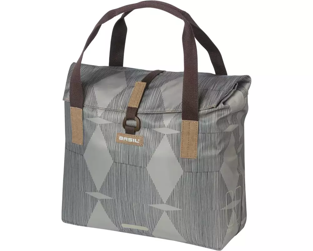 BASIL Gepäckträgertasche Elegance, 20-26 l, beige/grau