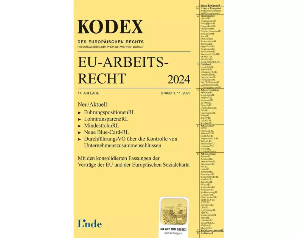 KODEX EU-Arbeitsrecht 2024