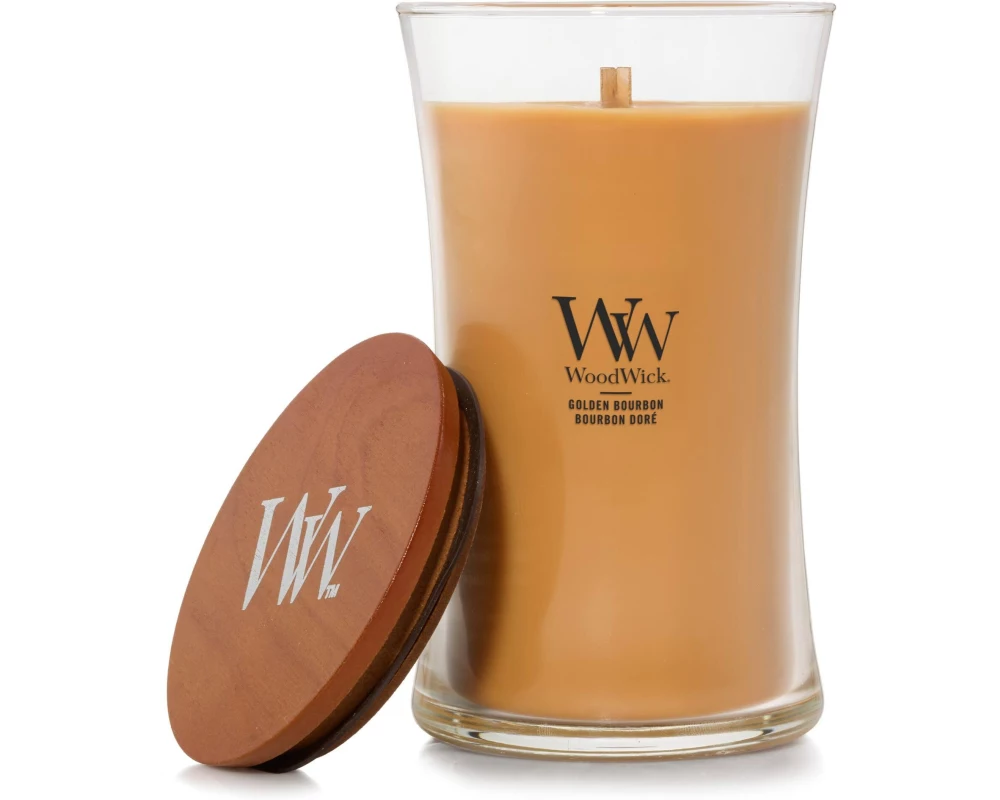 Woodwick Duftkerze Golden Bourbon Large Jar
