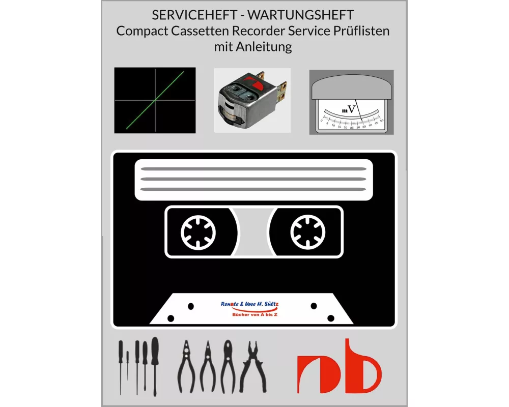 SERVICEHEFT - WARTUNGSHEFT - Compact Cassetten Recorder Service Prüflisten mit Anleitung