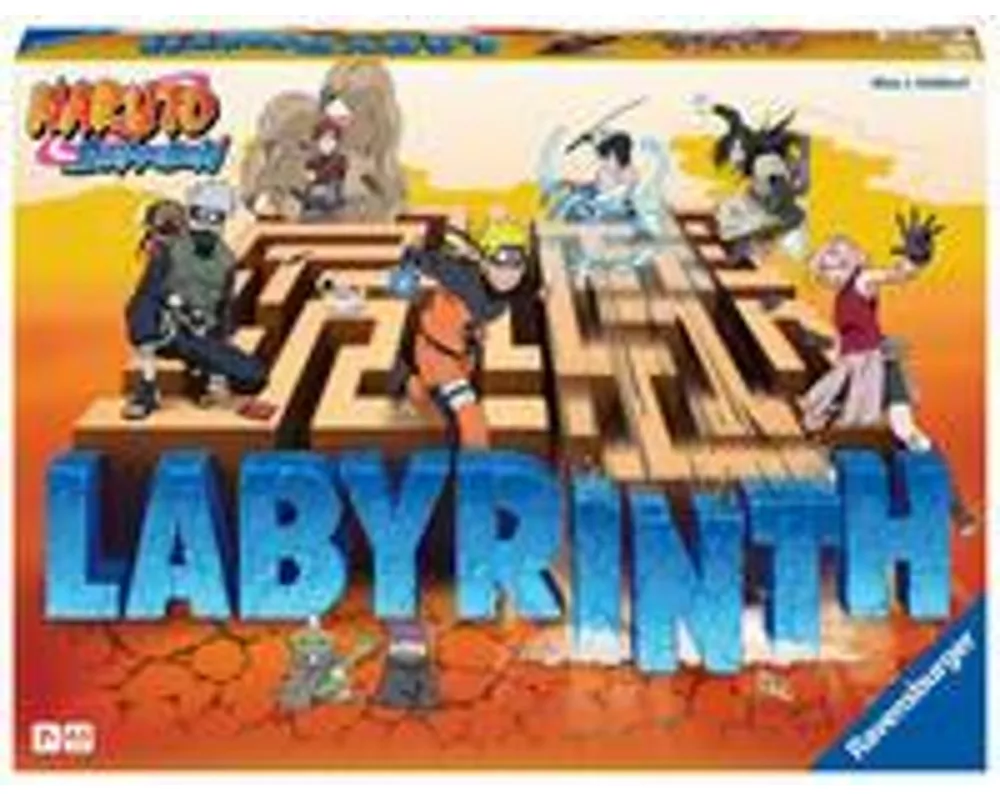 Ravensburger 27557 - Naruto Shippuden Labyrinth - Der Familienspiel-Klassiker für 2-4 Spieler ab 7 Jahren im Look der Animeserie