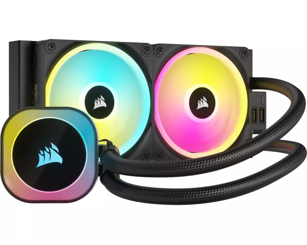 Corsair Wasserkühlung iCUE LINK H100i RGB Schwarz