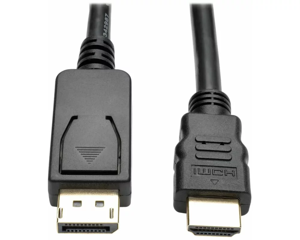 EATON TRIPPLITE DisplayPort 1.2 to HDMI, Adapter Cable, DP with Latches to HDMI, M/M, 4K, 6ft. 1.8m