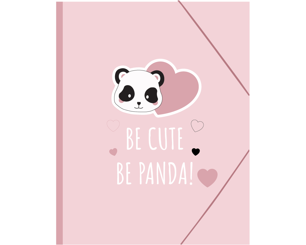 ANCOR Gummibandmappe A4 117066 B'LOG CUTE PANDA, Panda