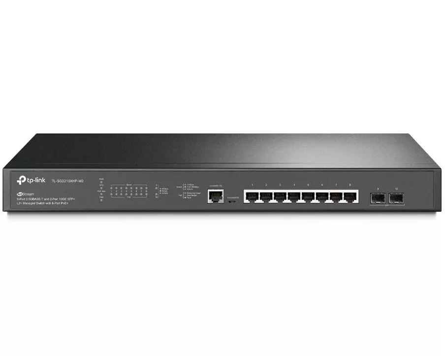 TP-Link PoE+ Switch 8 x 2.5G + 2 x 10G SG3210XHP-M2 10 Port